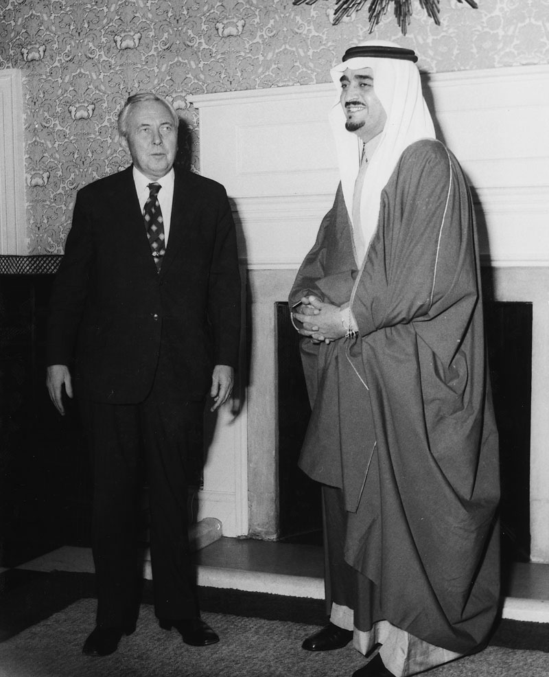 الملك فهد ورئيس وزراء بريطانيا