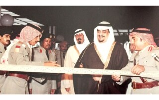 واستحق أن تُخلّد الإنجازات اسمه.الفهد خلال افتتاحه مستشفى الملك فهد للحرس الوطني عام 1983م، وبمعيته الملك عبدالله بن عبدالعزيز